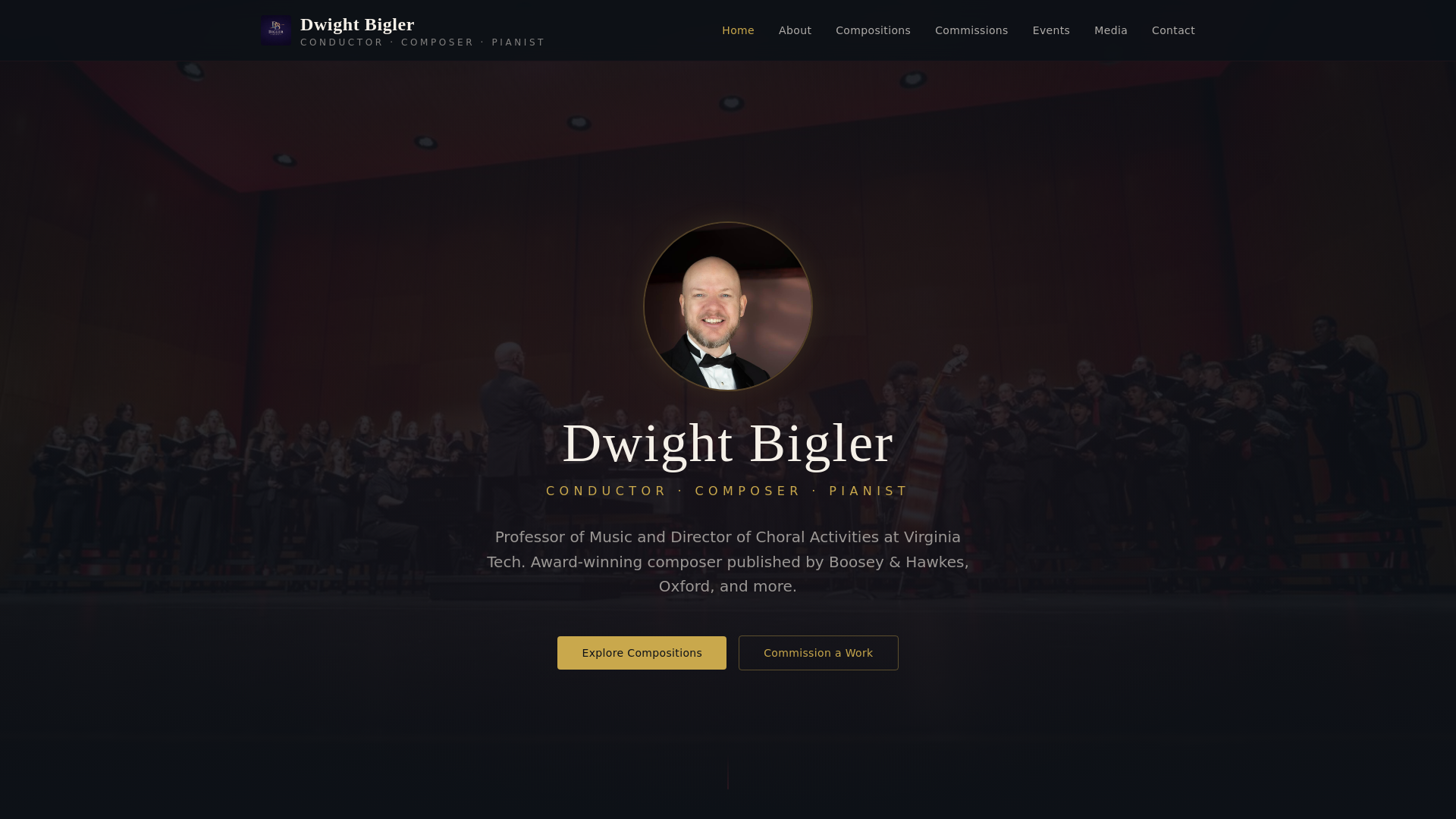 website screenshot of https://dwight-bigler-music.pages.dev/