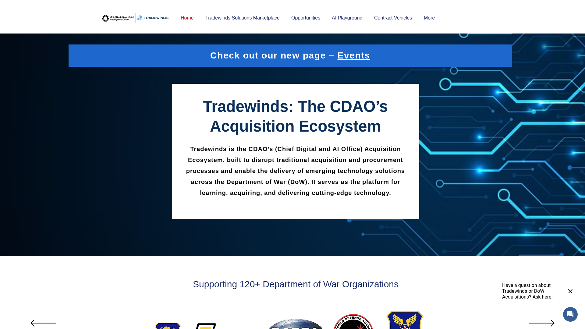 website screenshot of https://tradewindai.com/