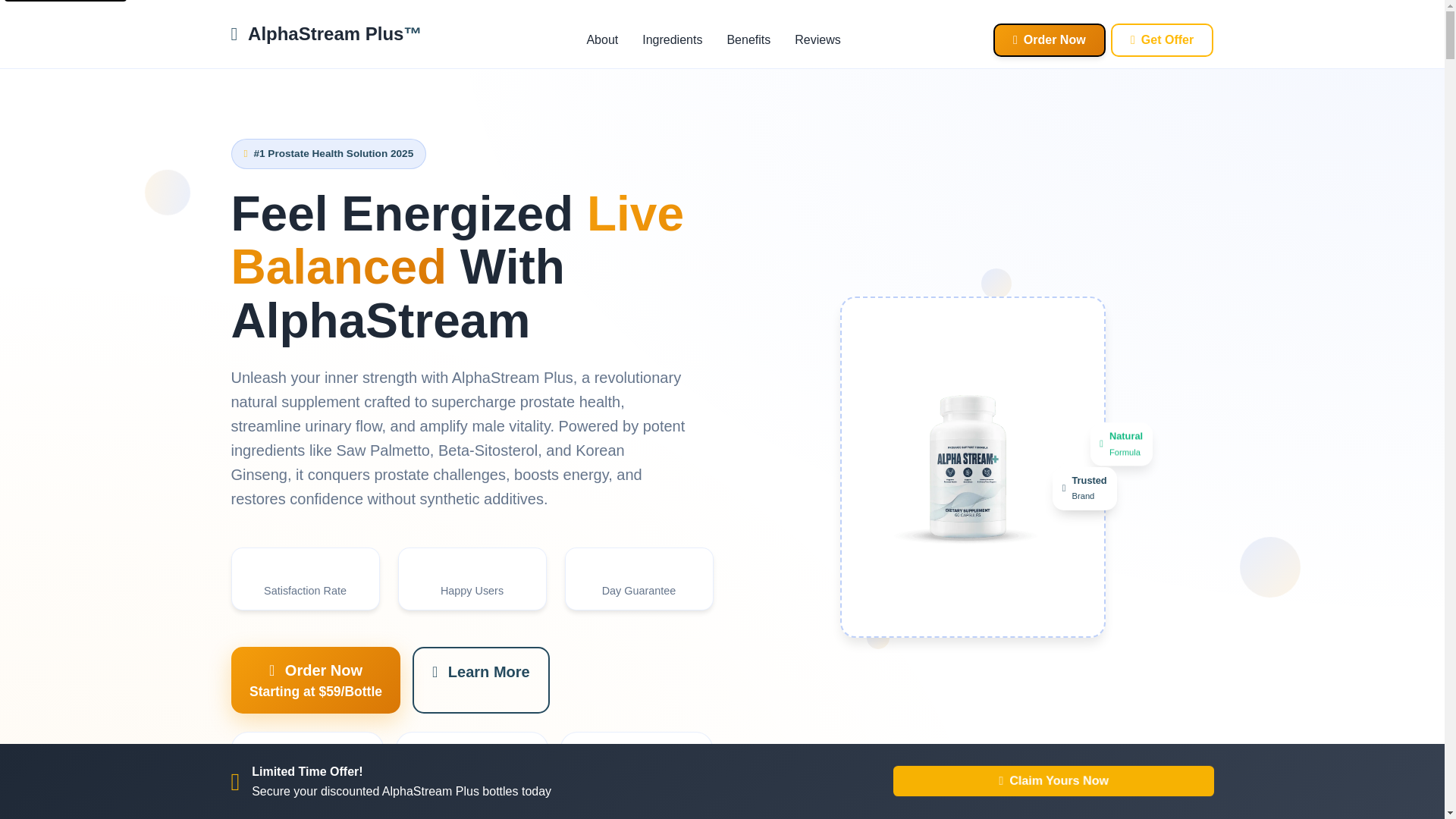website screenshot of https://alphastream-pluss.com/