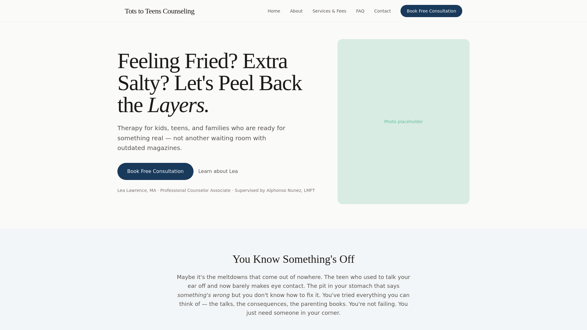 website screenshot of https://tots-to-teens.pages.dev/