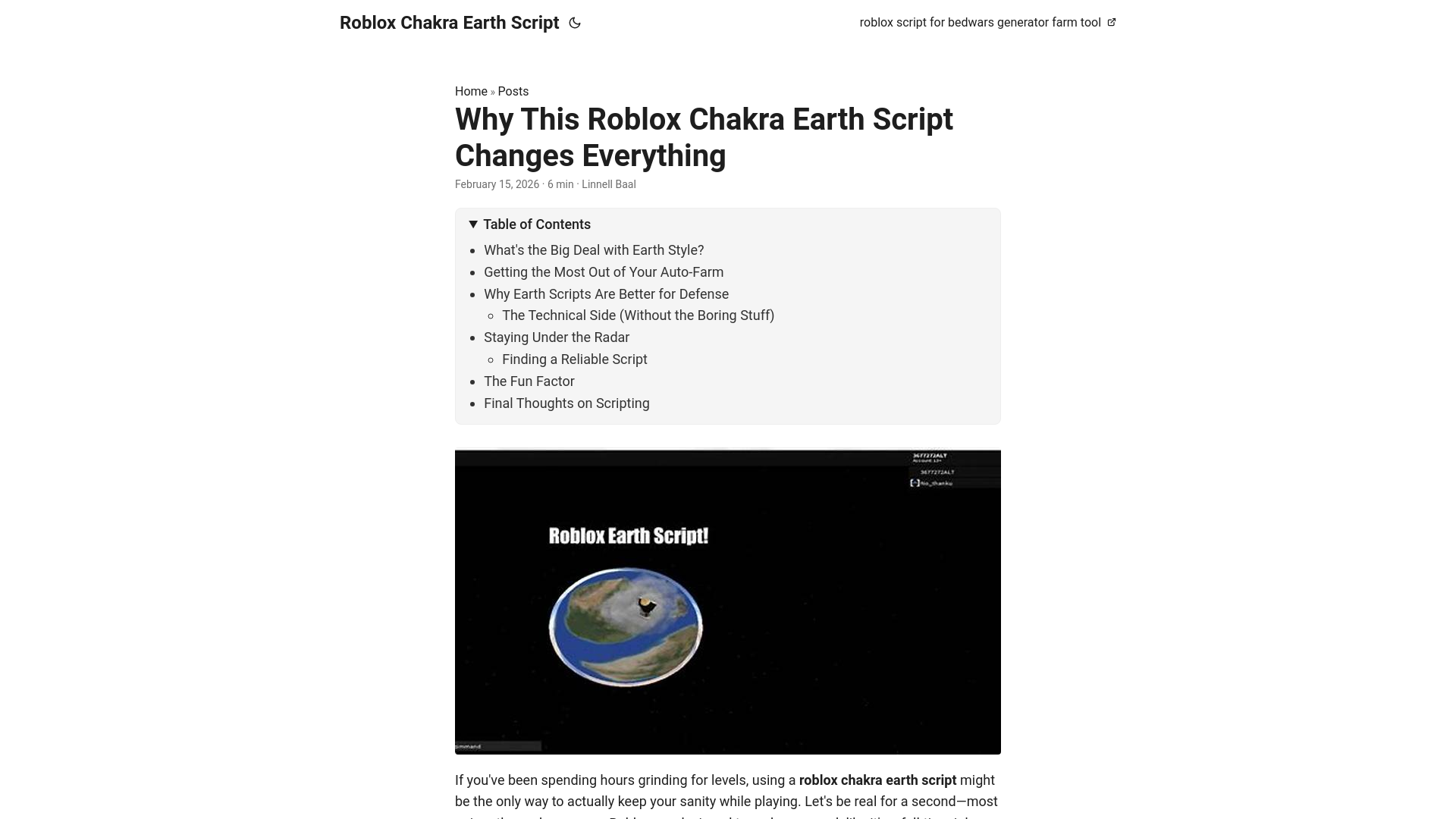 website screenshot of https://roblox-chakra-earth-script.pages.dev/