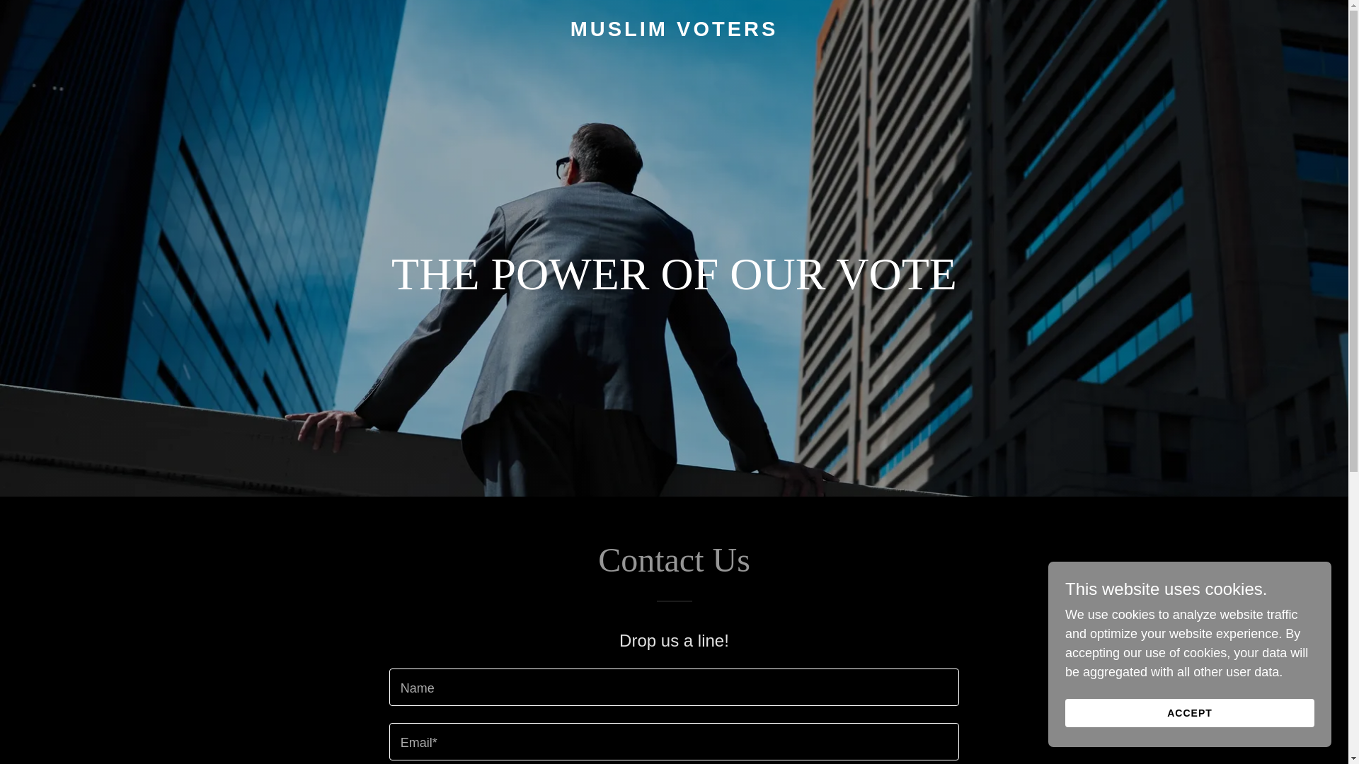 website screenshot of https://muslimvoters.vote/
