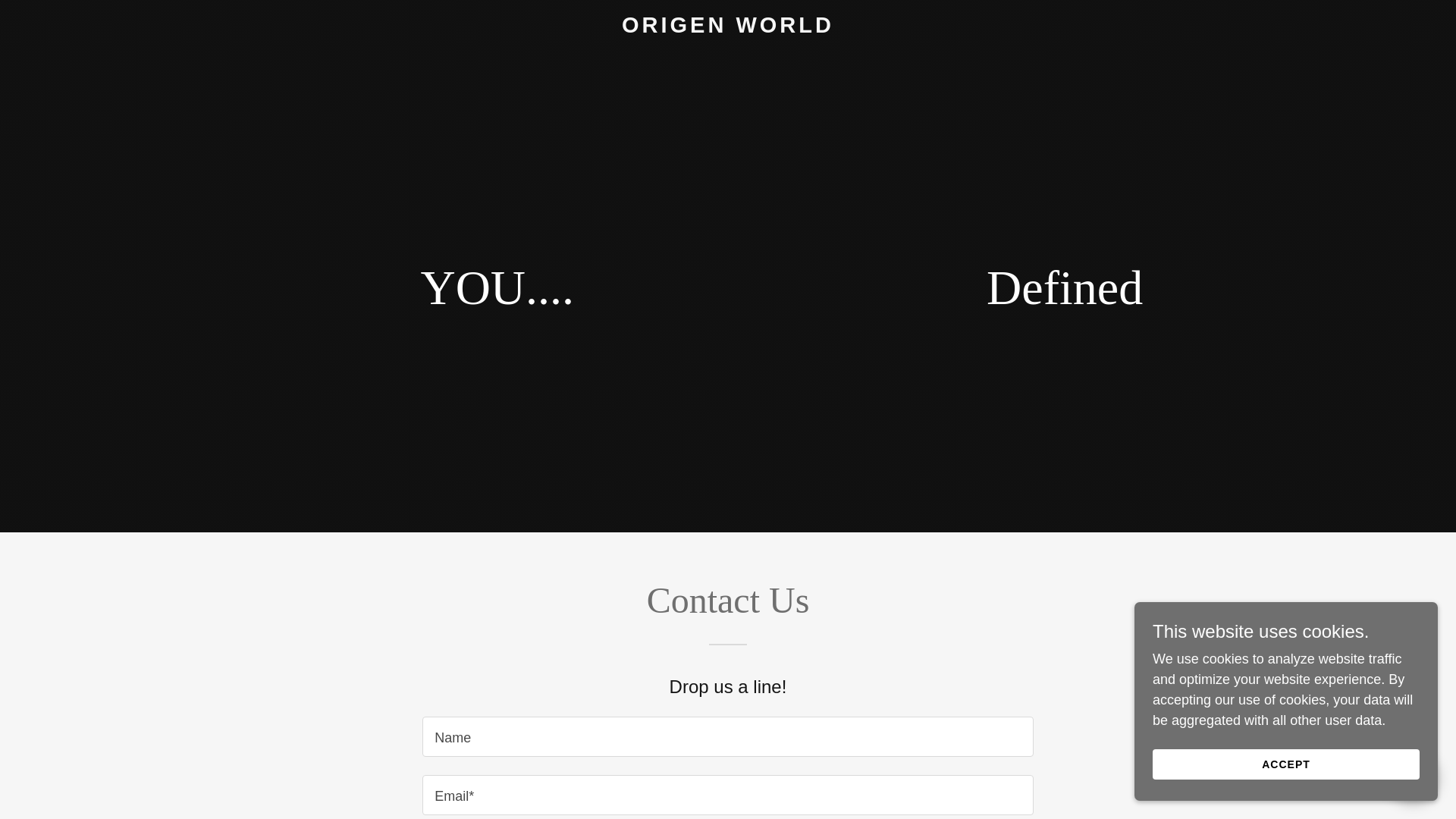 website screenshot of https://origenworld.com