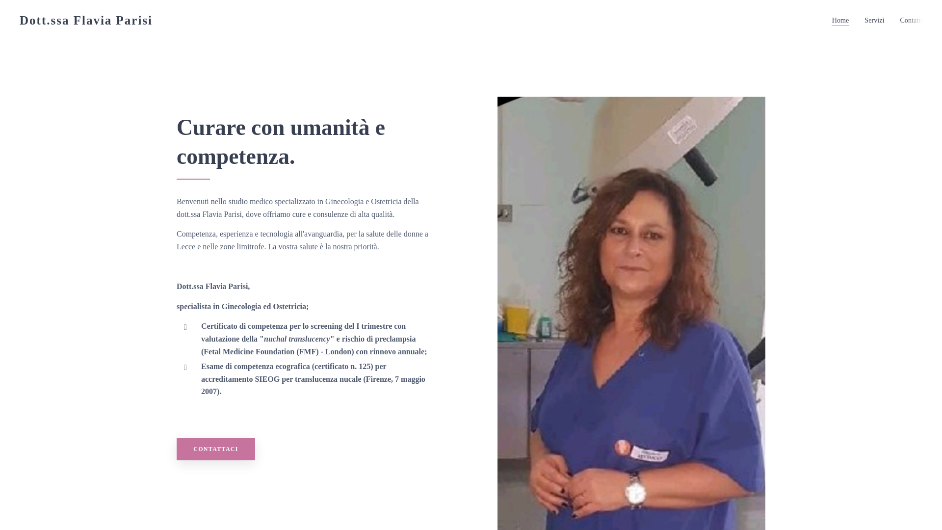 website screenshot of https://dottssaflaviaparisi.it/