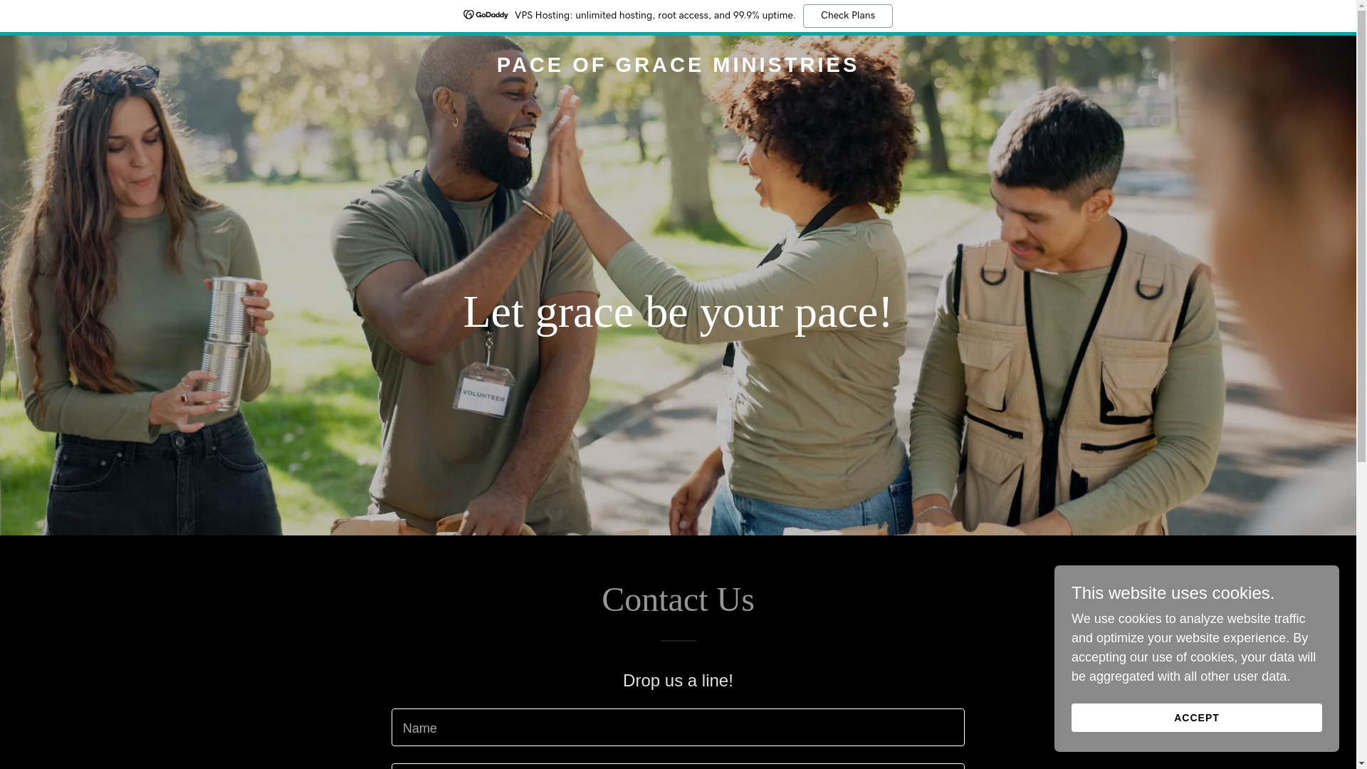 website screenshot of https://paceofgraceministries.org/