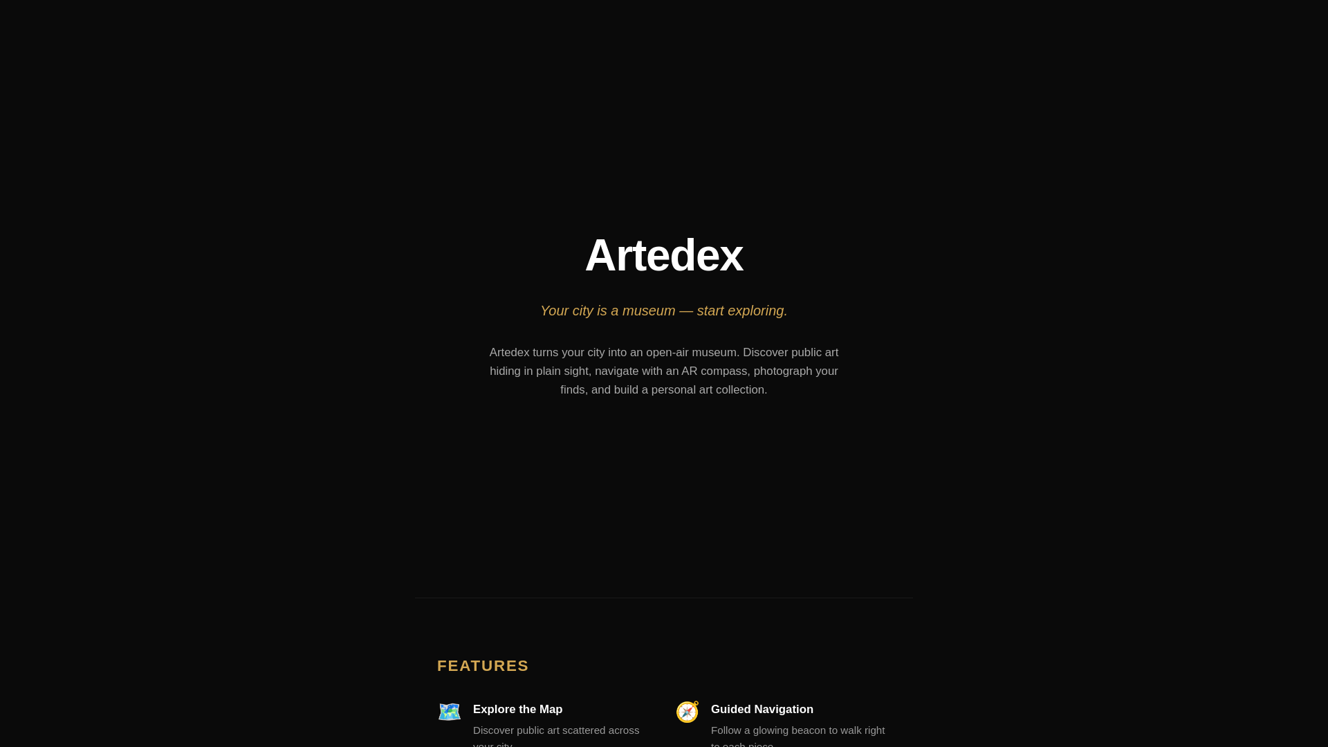 website screenshot of https://artedex-site.pages.dev/