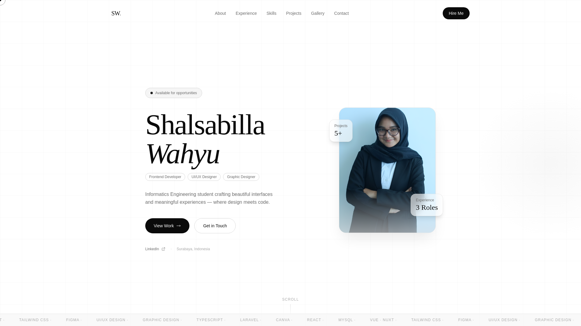 website screenshot of https://shalsabilla.my.id/