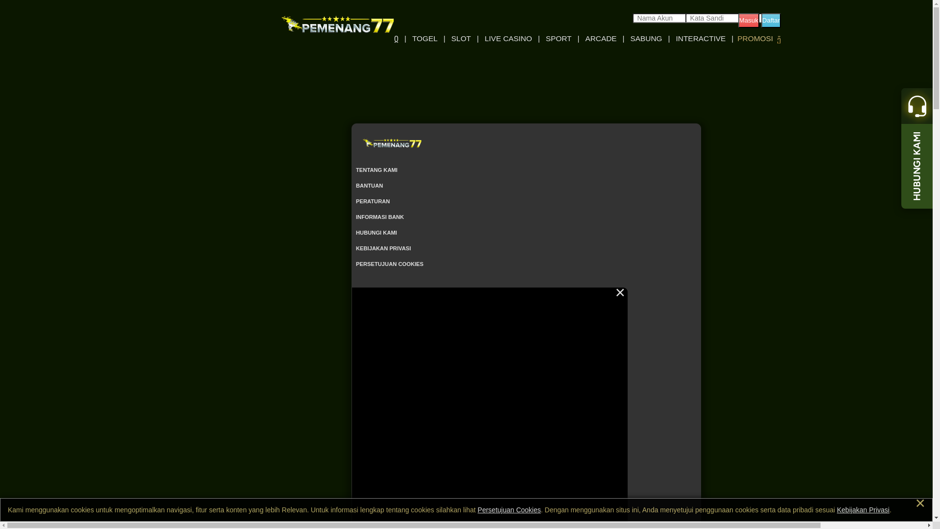 website screenshot of https://104pemenang77.com/
