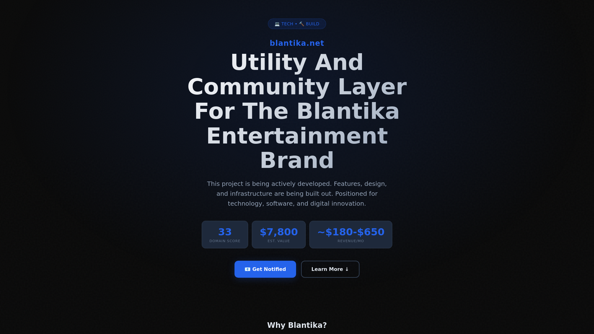 website screenshot of https://blantika.net/