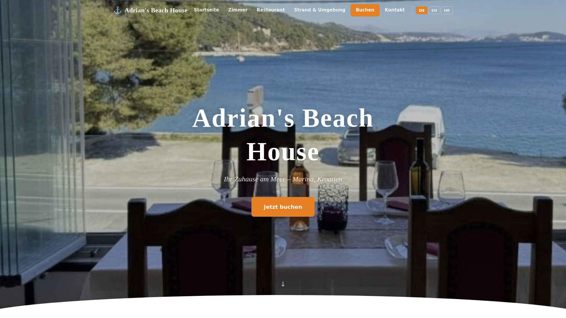 website screenshot of https://adriansbeachhouse.com/
