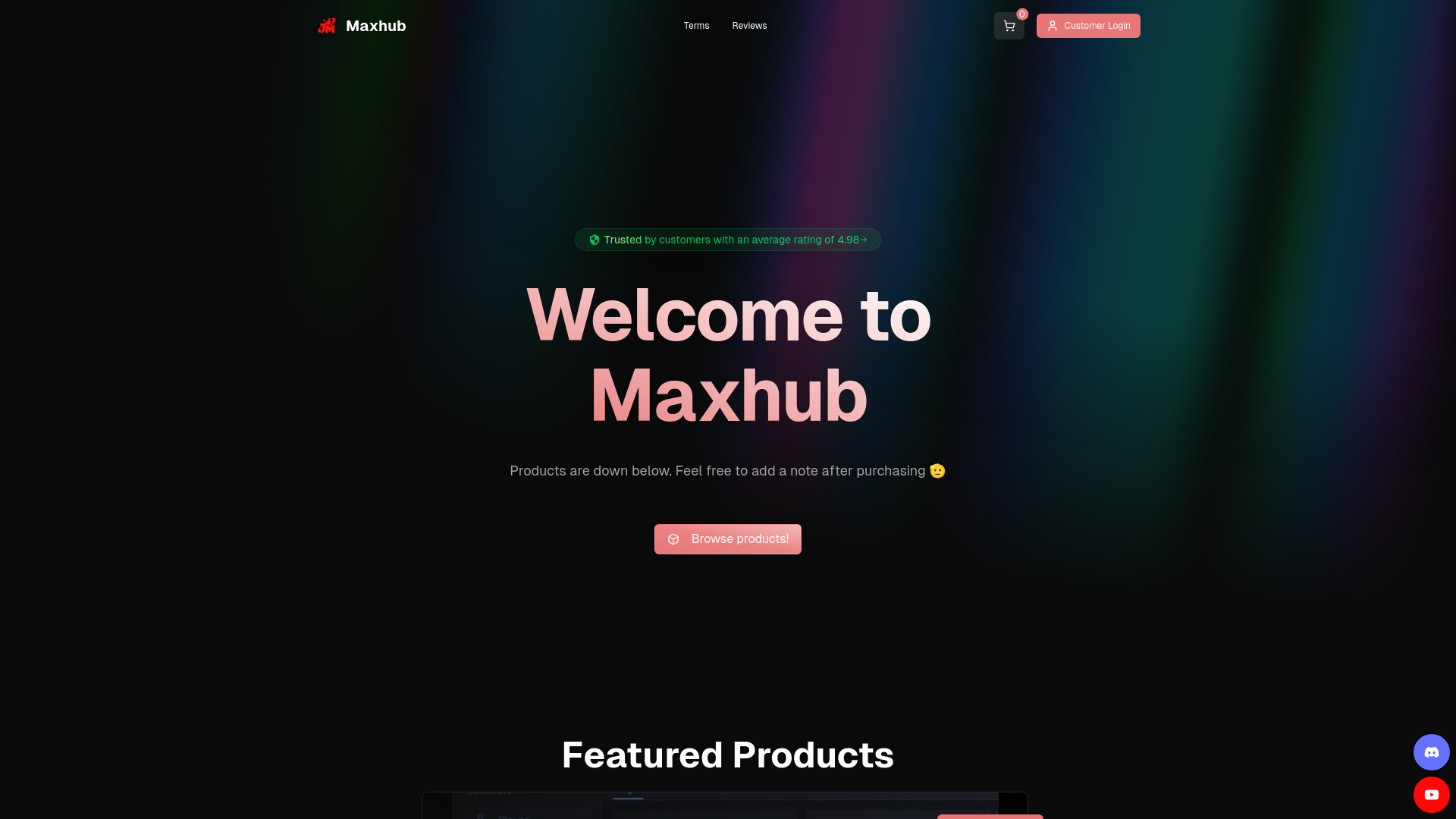 website screenshot of https://get.maxhub.today/