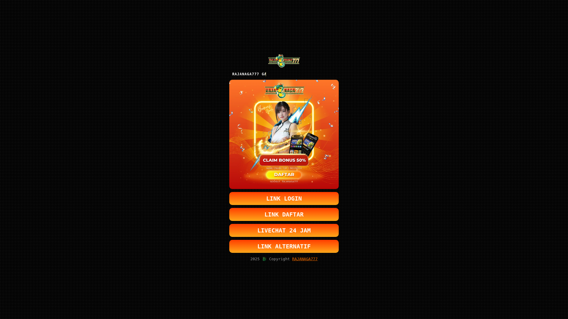 website screenshot of https://linkrajanaga777.pages.dev/