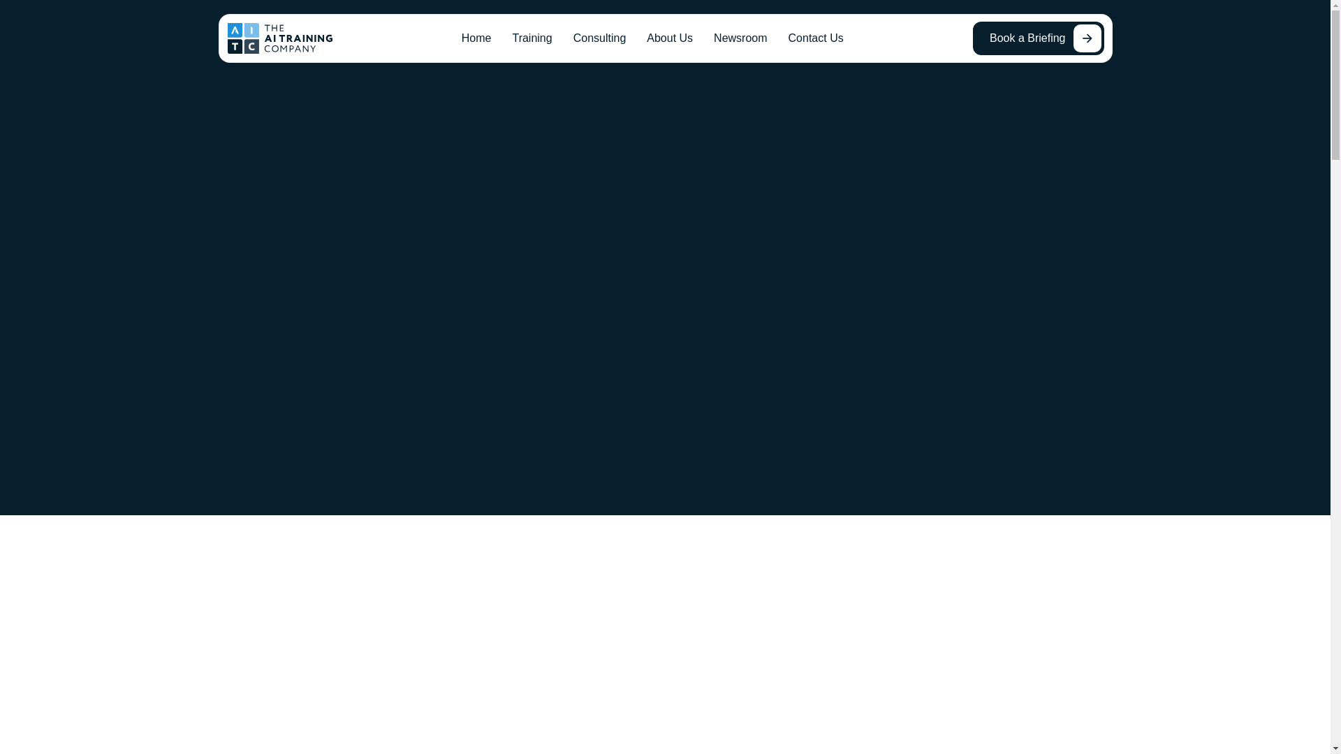 website screenshot of https://aitrainingcompany.au/
