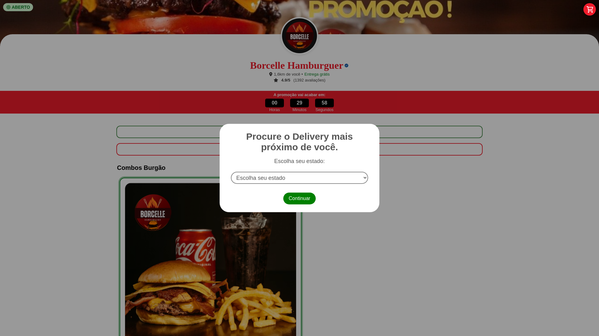 website screenshot of https://lanchehoje.shop/