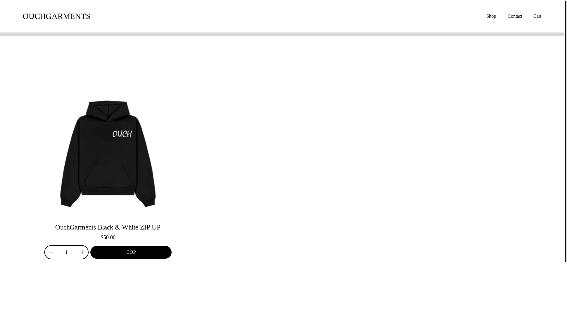 website screenshot of https://ouchgarments.com/