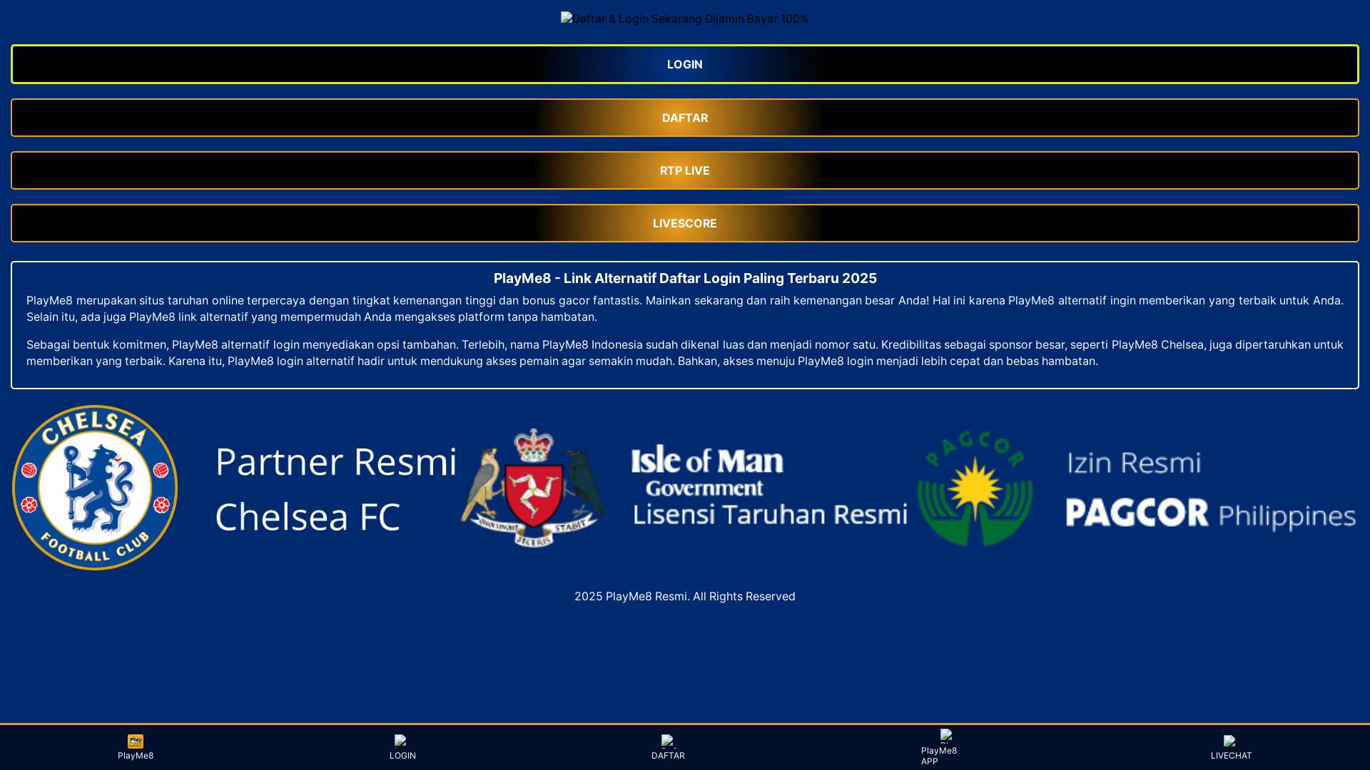 website screenshot of https://playme8-justdharma.pages.dev/