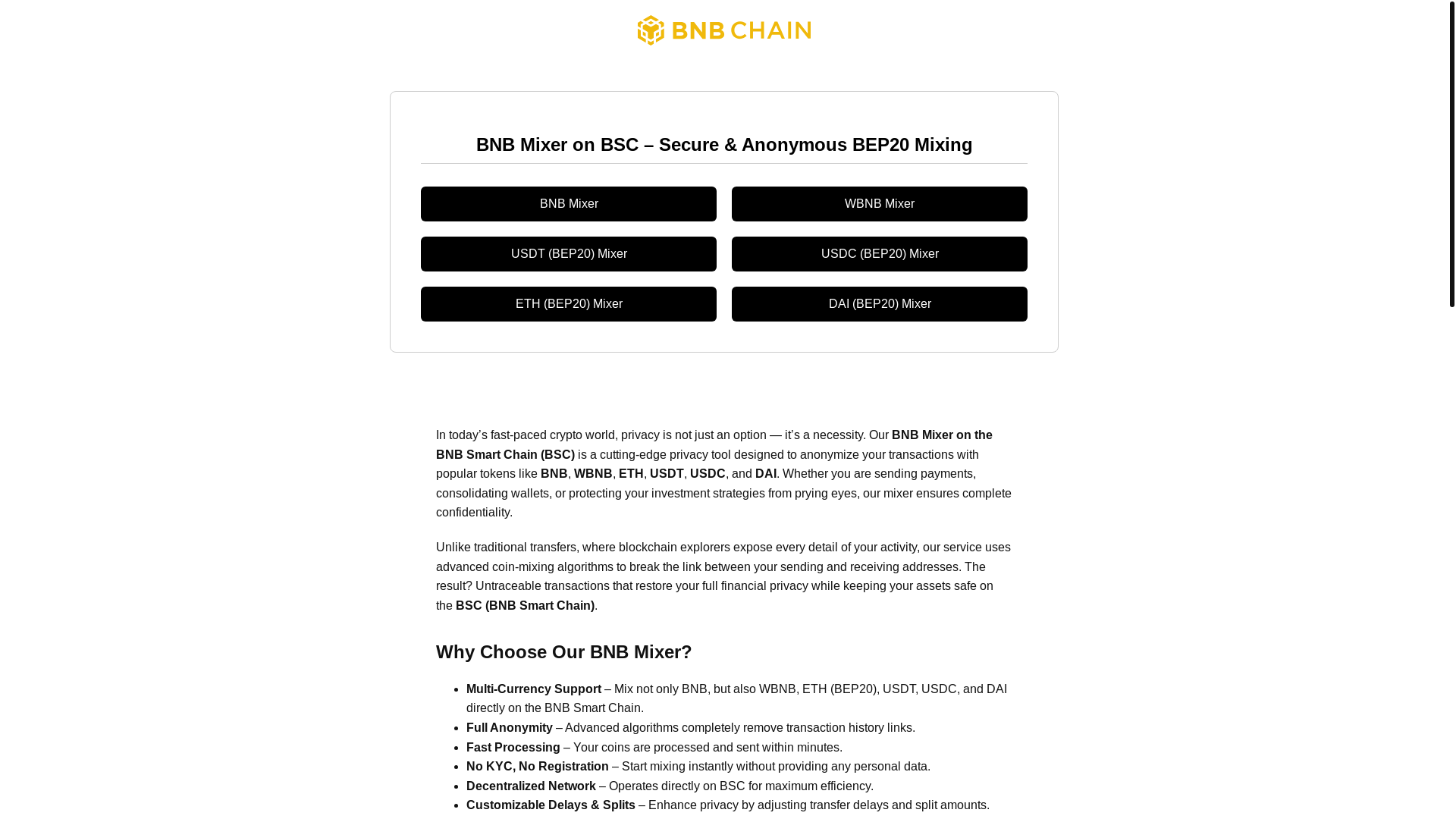 website screenshot of https://b-n-b-mixer.com/