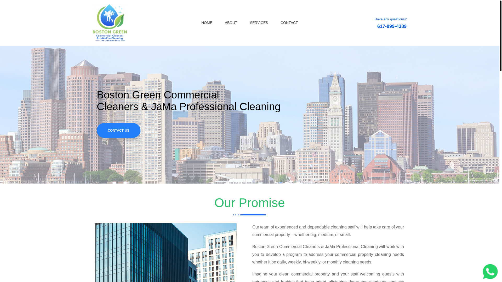 website screenshot of https://jamafacilitycare.com/