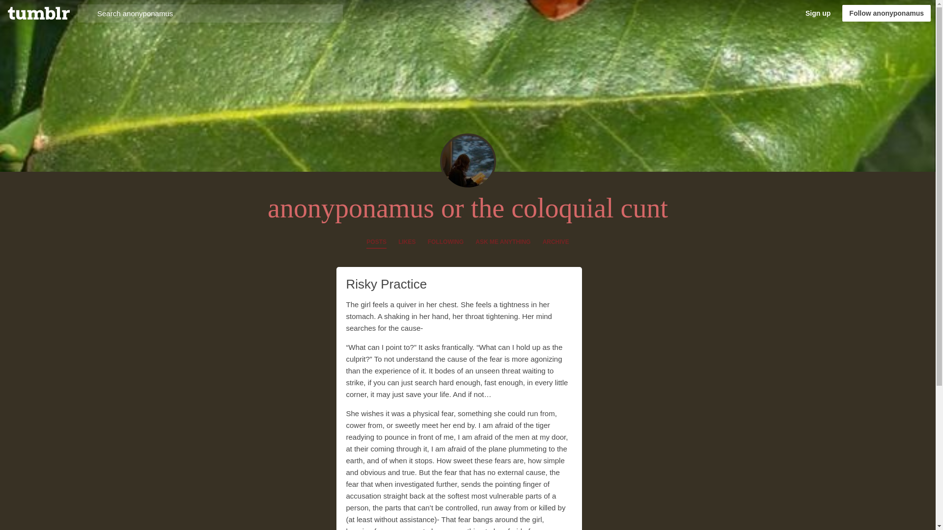 website screenshot of https://anonyponamus.com/