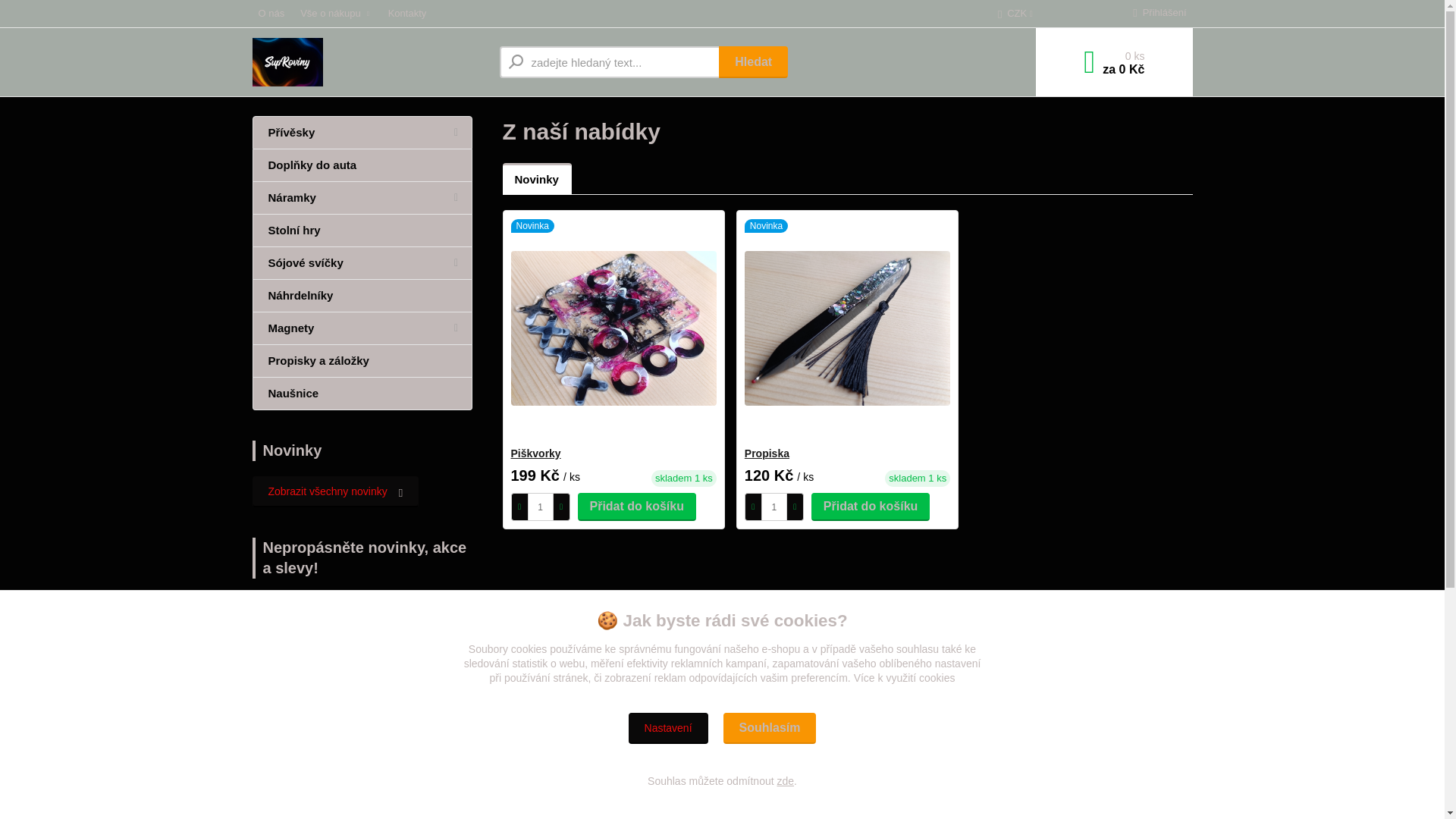 website screenshot of https://suproviny.cz/