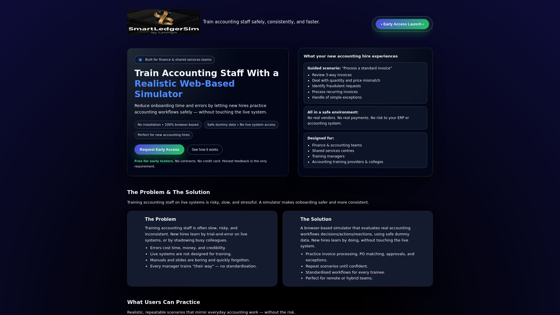 website screenshot of https://slslanding.pages.dev/