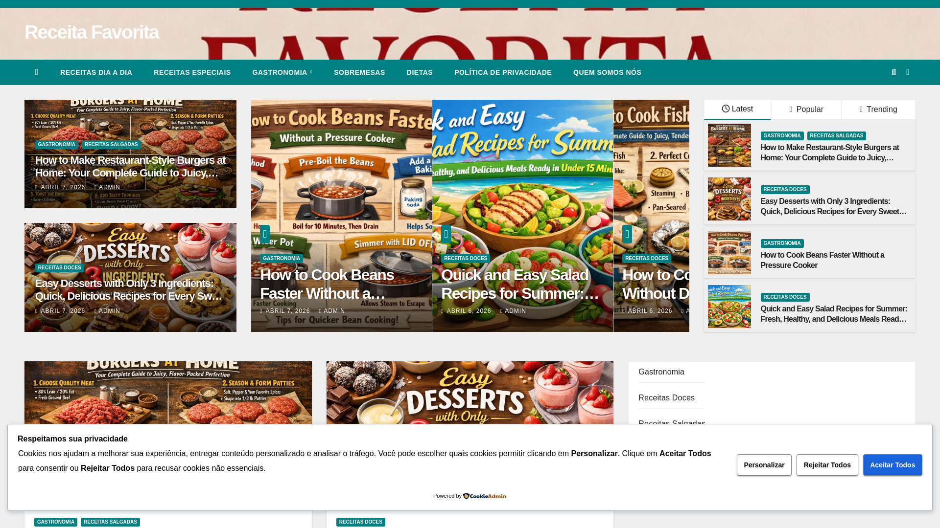 website screenshot of https://receitafavorita.top