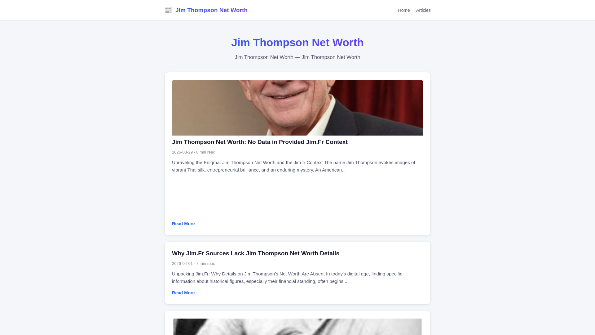 website screenshot of https://jim-thompson-net-worth.pages.dev/