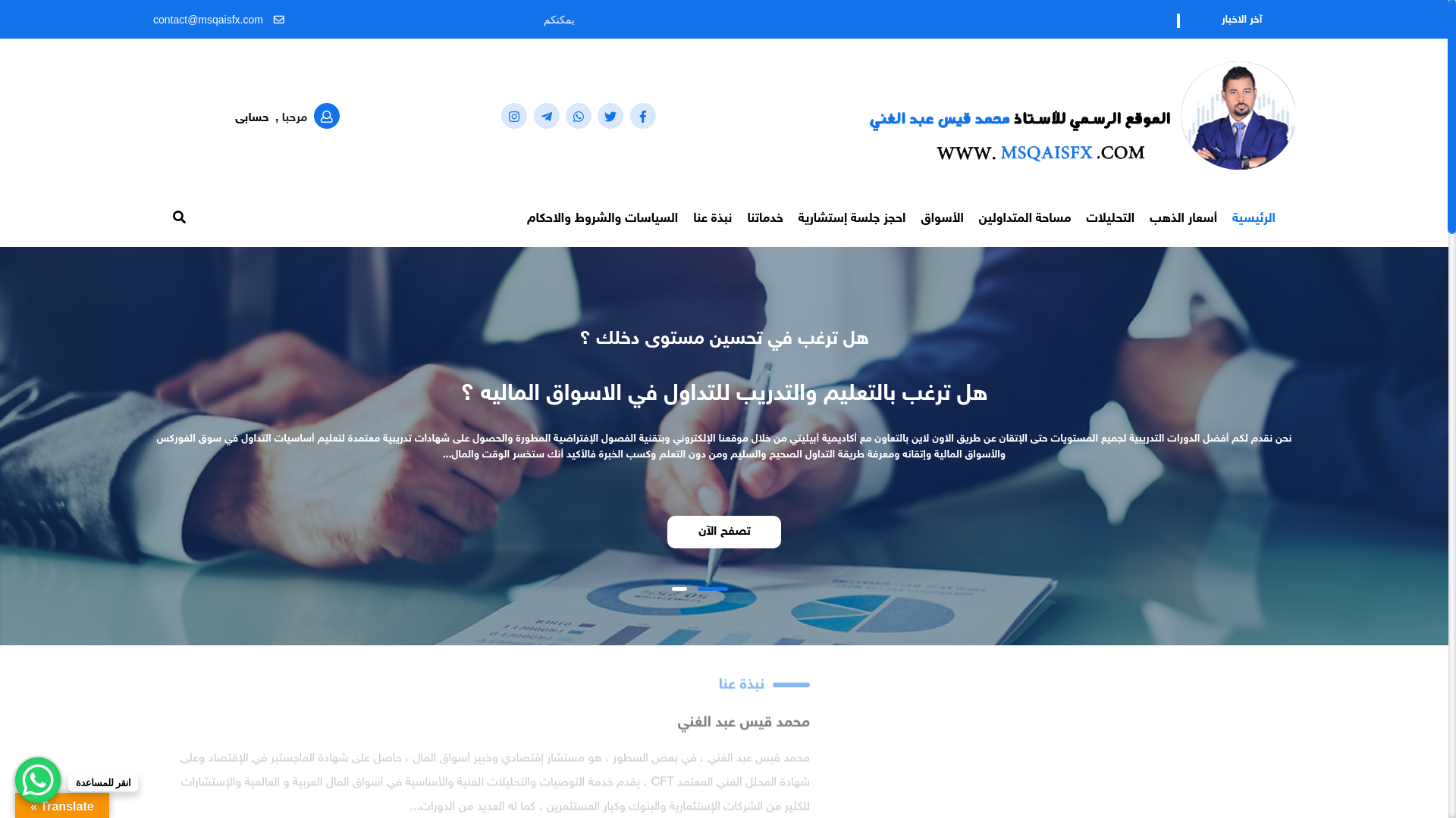 website screenshot of https://msqaisfx.com