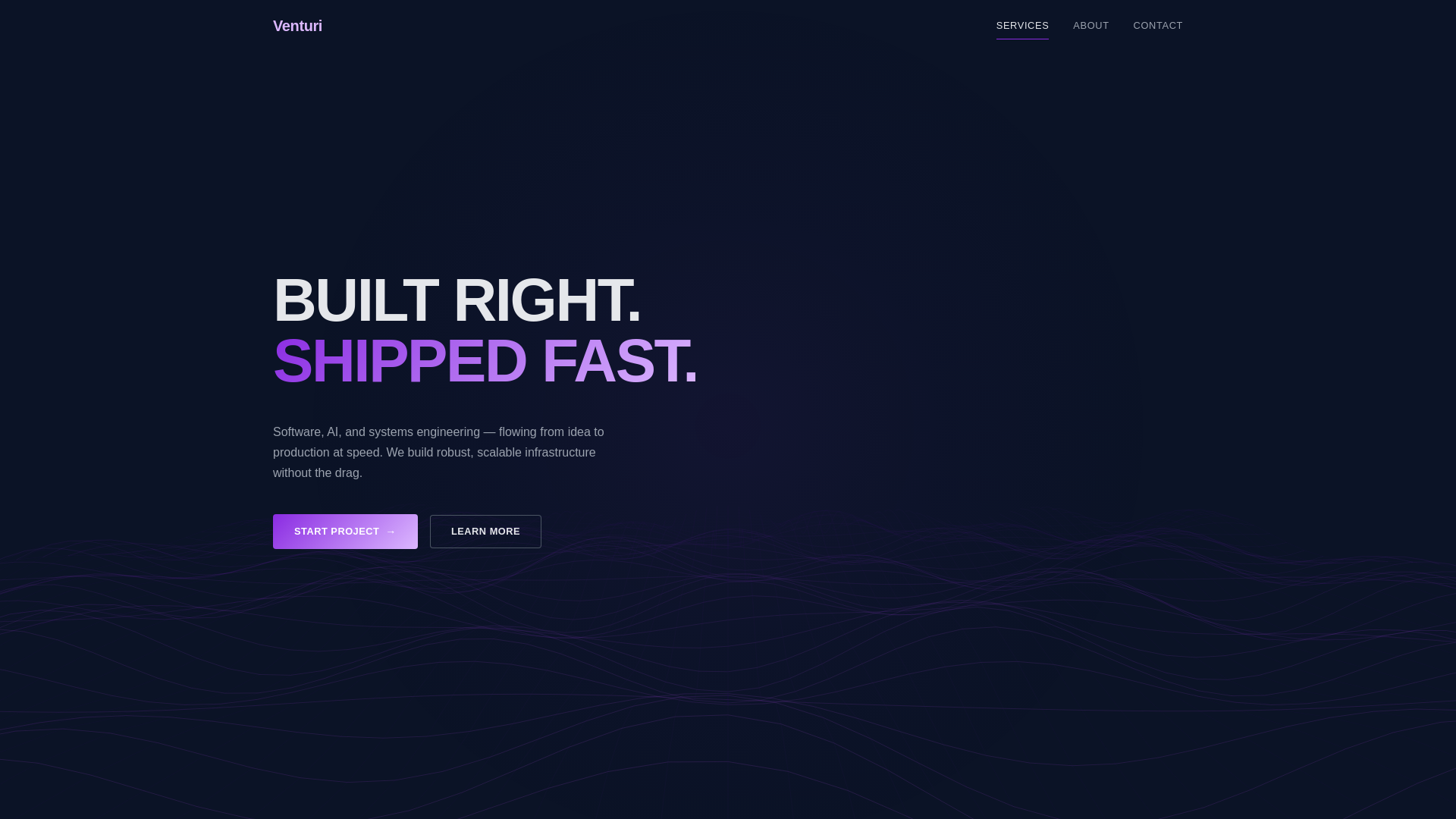 website screenshot of https://venturi-sh.pages.dev/
