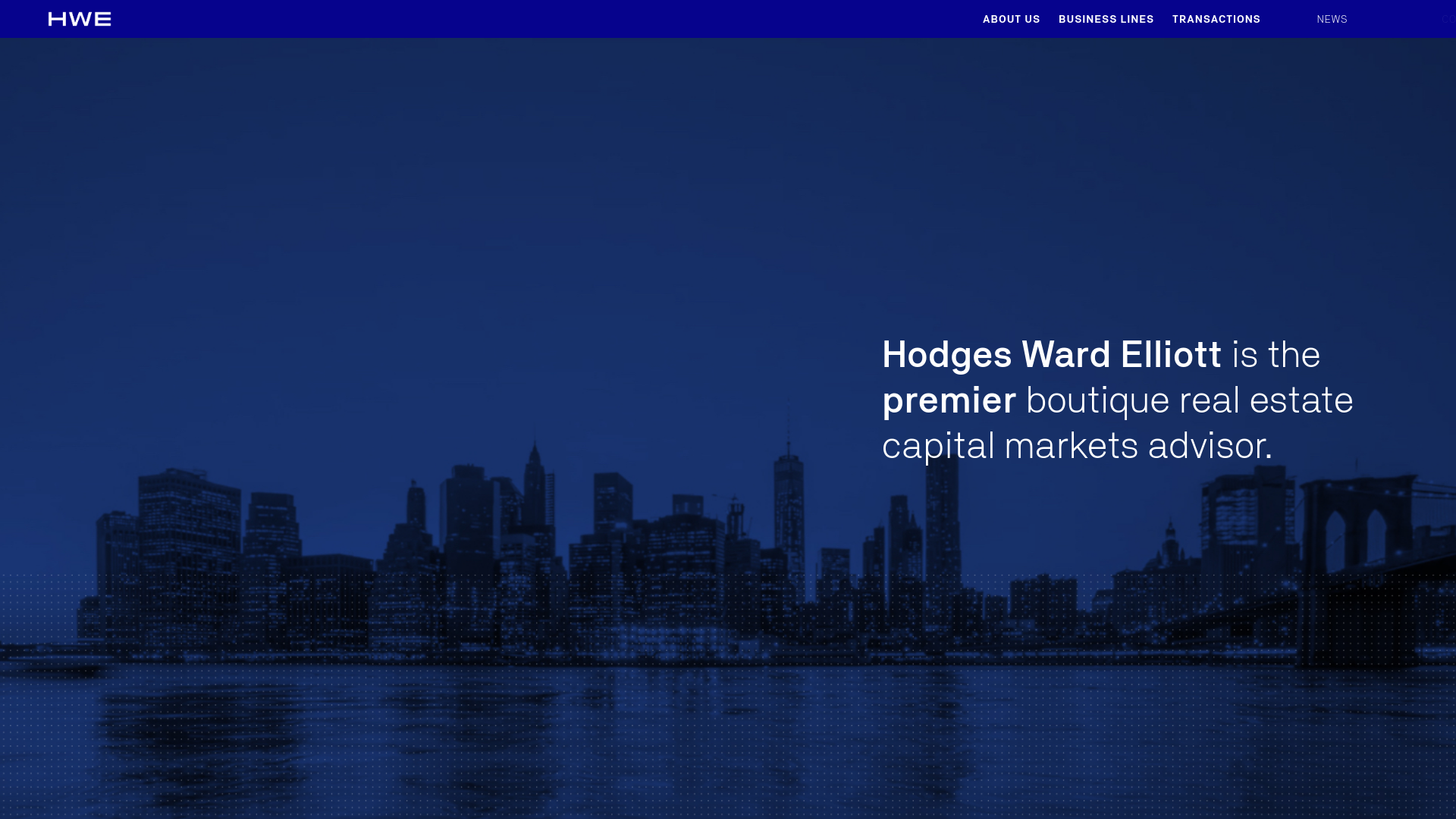 website screenshot of http://www.hodgeswardelliott.com/