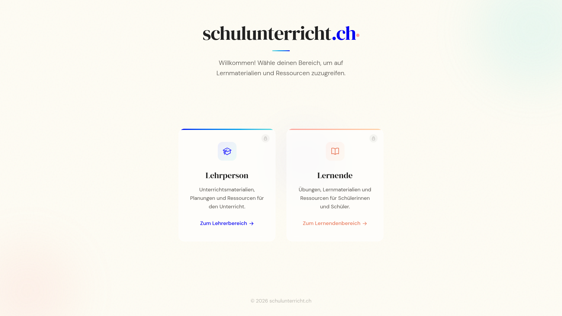 website screenshot of https://schulunterricht.ch