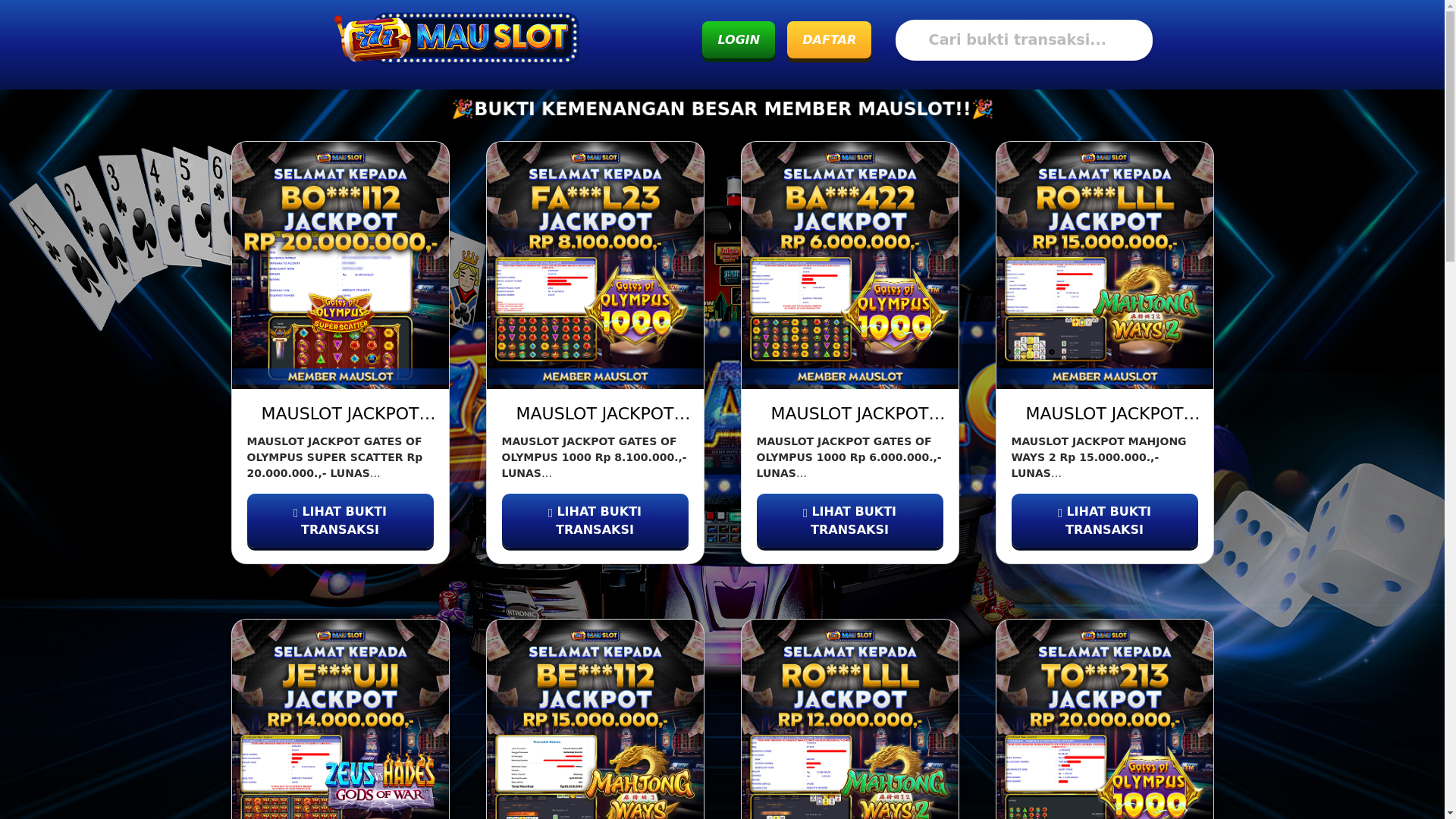website screenshot of https://mauslot-beranijp.site/