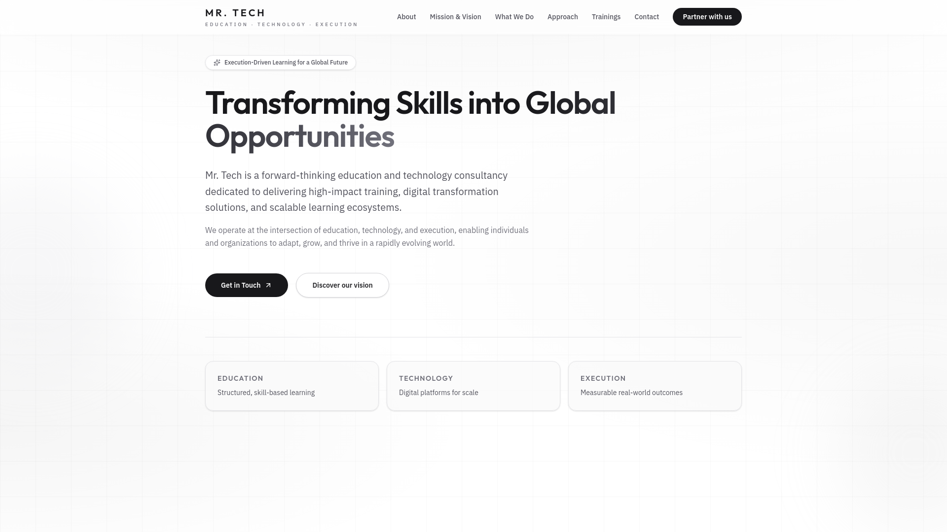website screenshot of https://mrtechonline.org