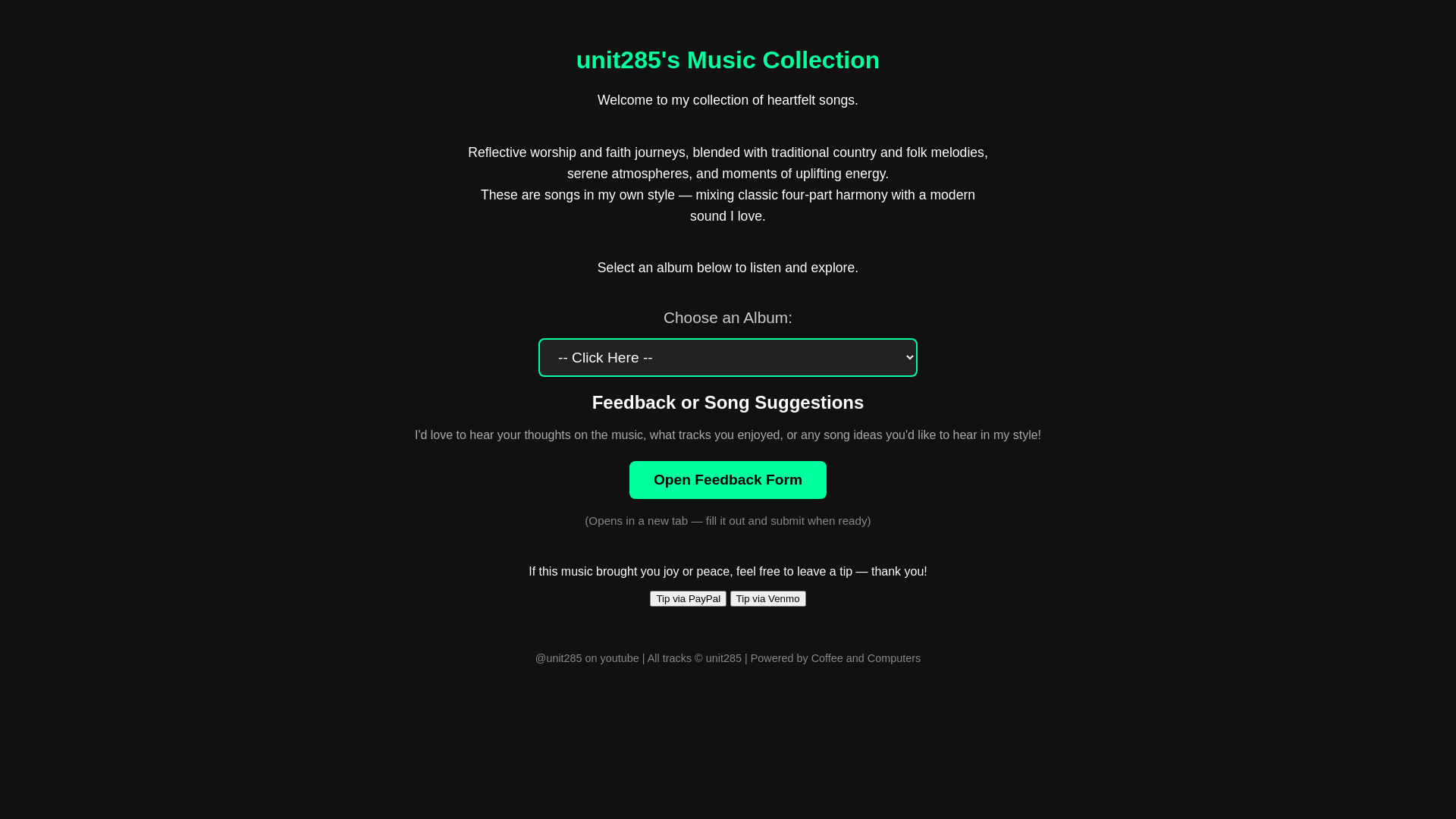 website screenshot of https://unit285-music.pages.dev/