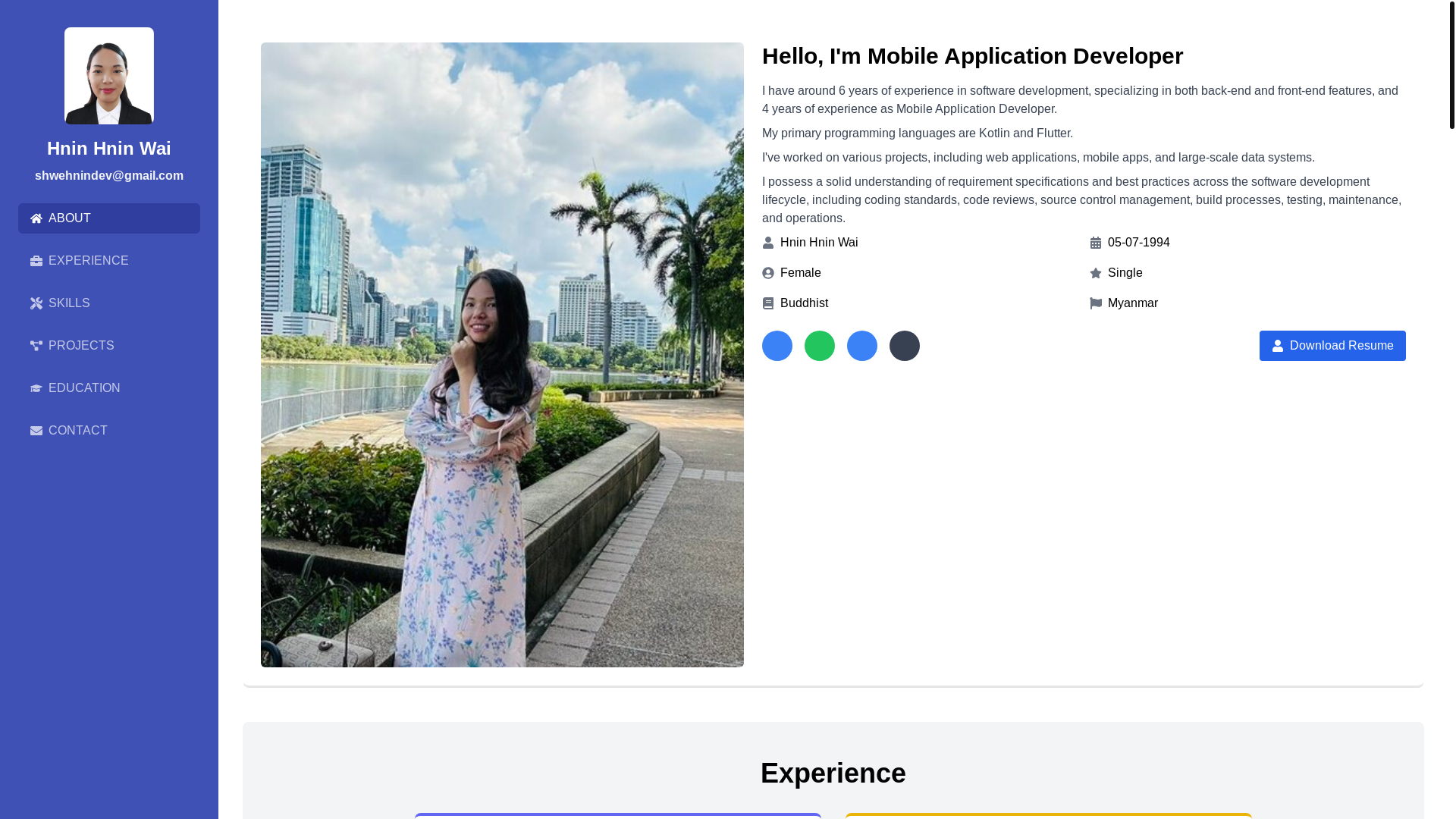 website screenshot of https://shwehnin.pages.dev/