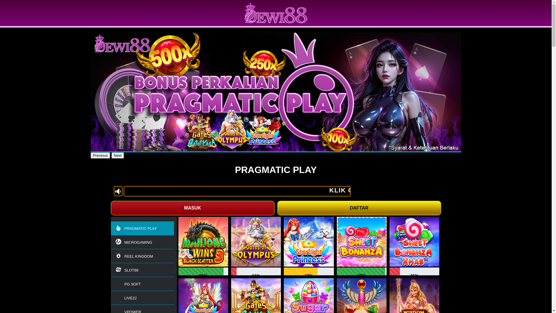 website screenshot of https://rtpdewi88agen.lol/