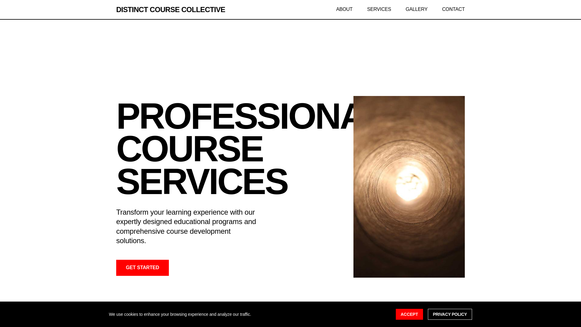 website screenshot of https://distinctcoursecollective.sbs/