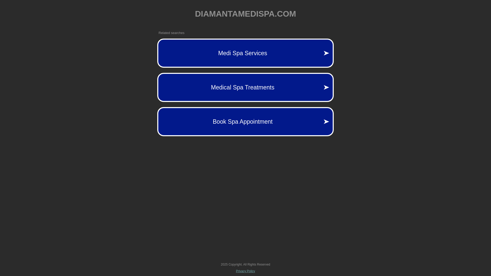 website screenshot of https://diamantamedispa.com/