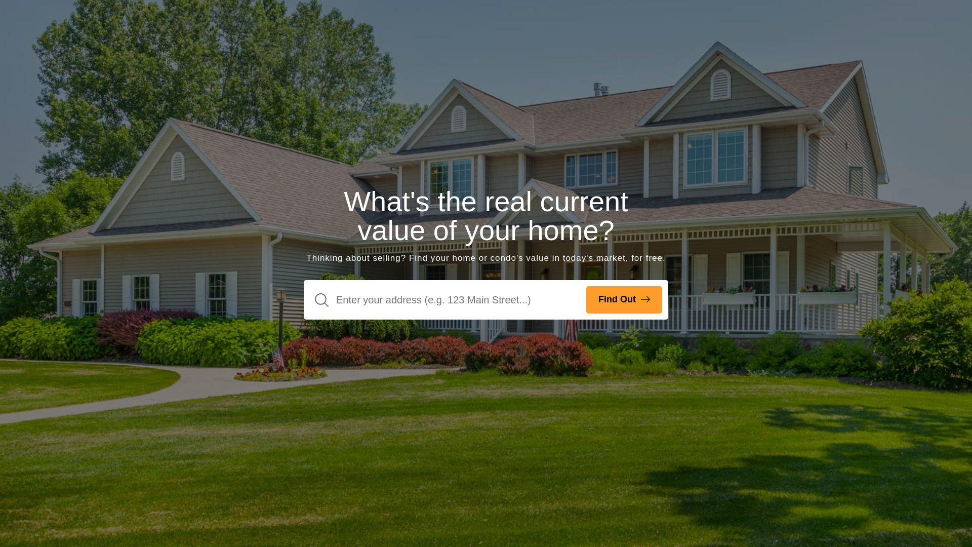website screenshot of https://mykentuckyhomevaluenow.com/