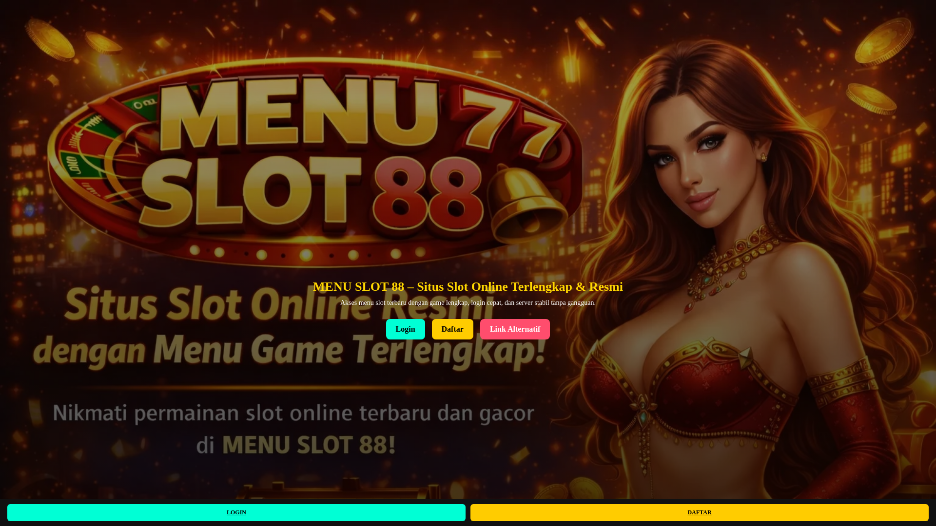 website screenshot of https://menuslot88.live/