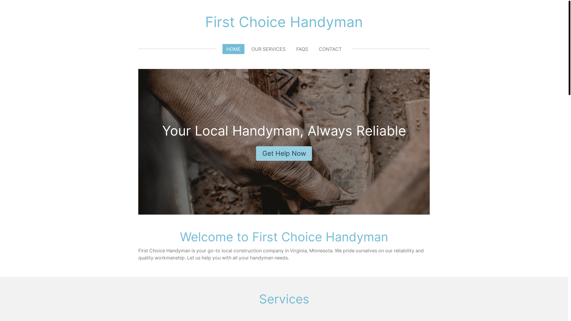 website screenshot of https://firstchoicehandyman.org/