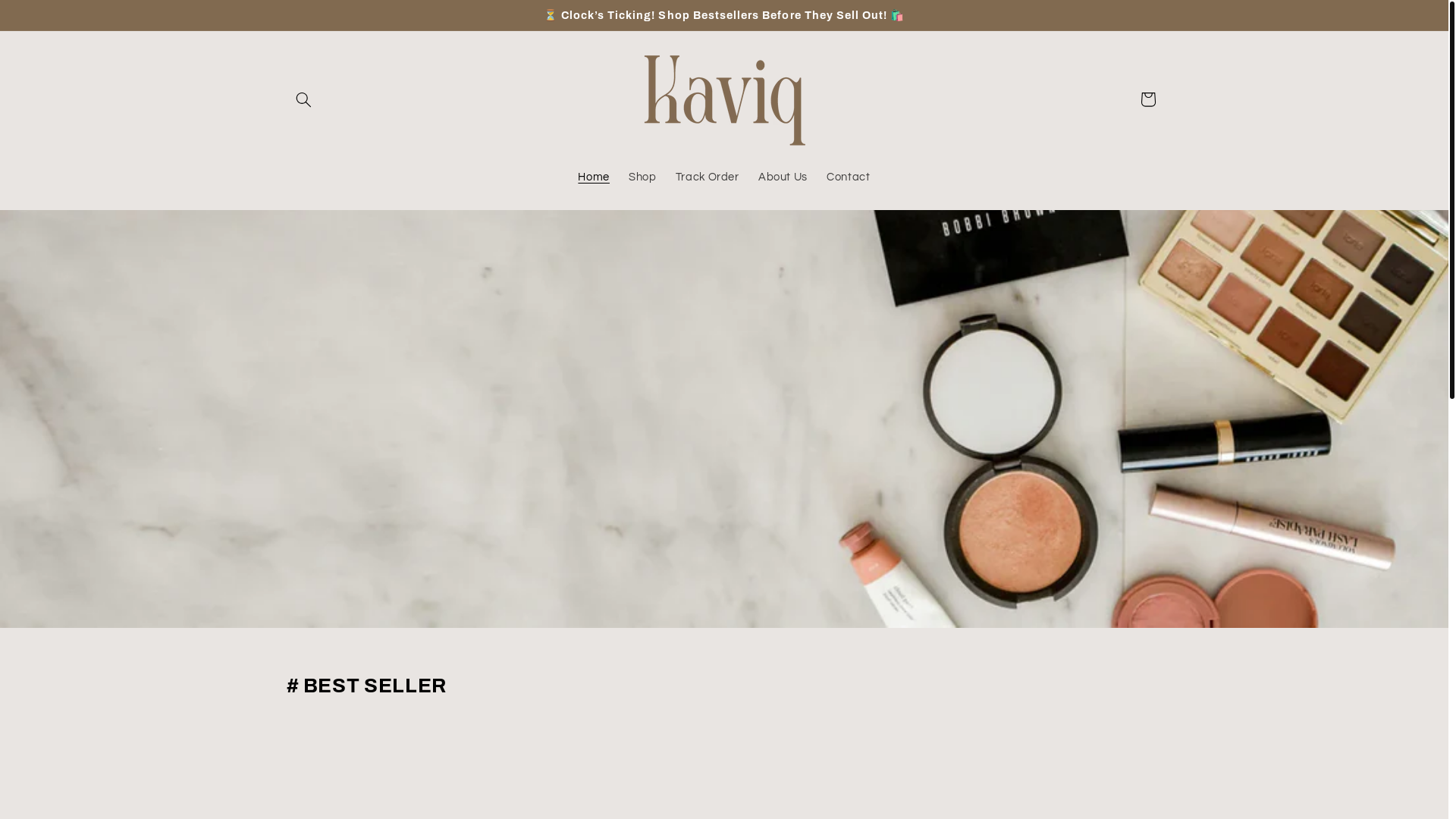 website screenshot of https://kaviq.shop/