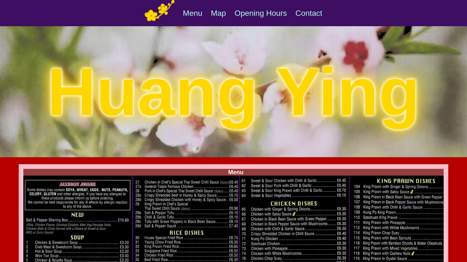 website screenshot of https://huangying.pages.dev/