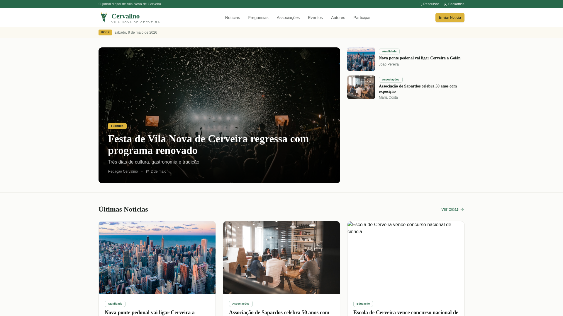 website screenshot of https://cervalino.com/