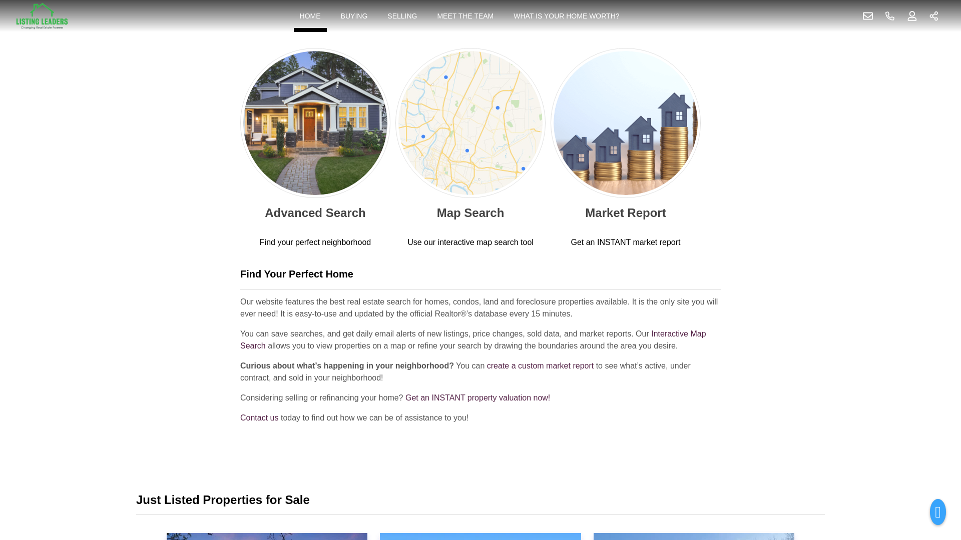 website screenshot of https://574homevalues.com