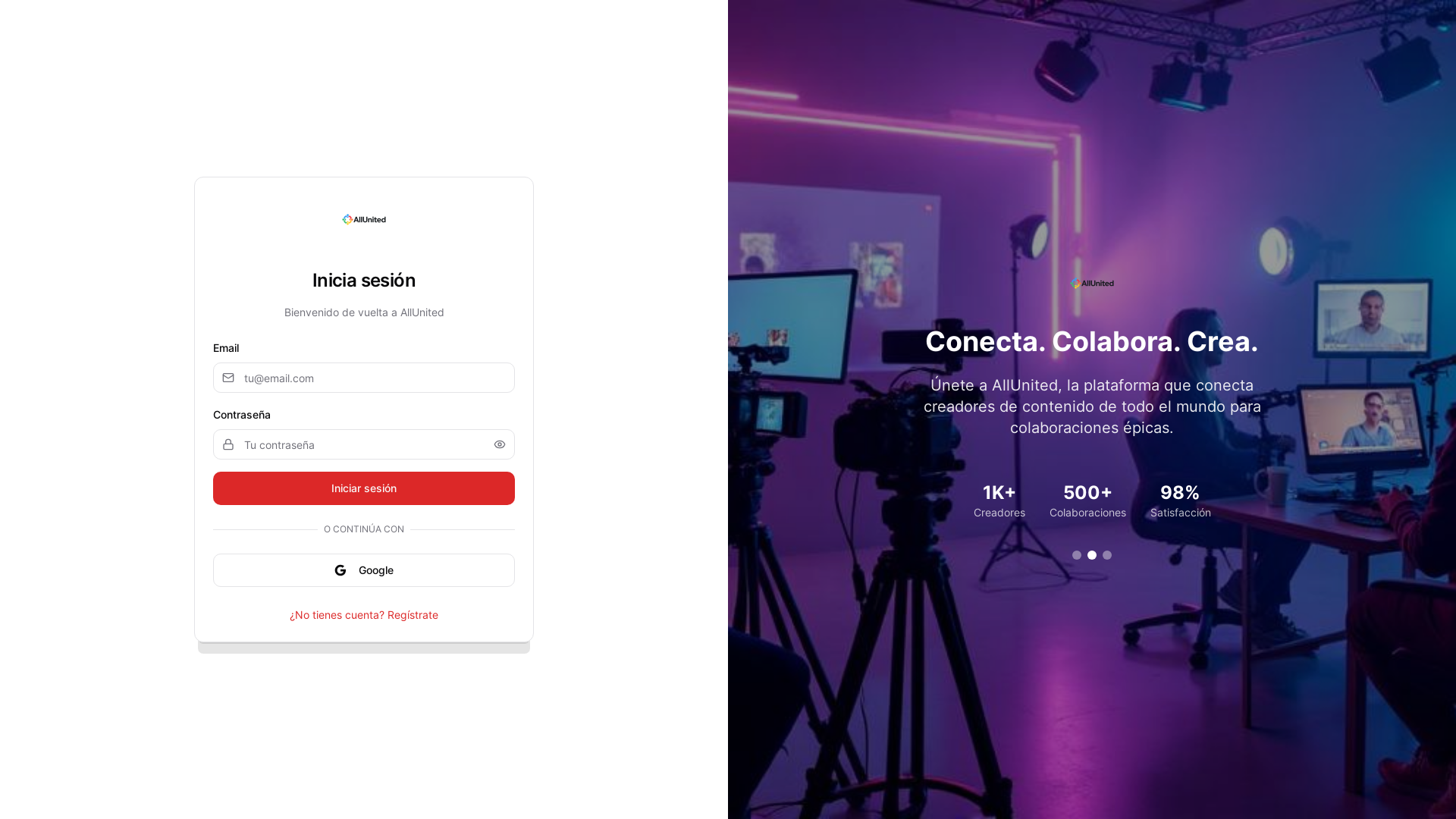 website screenshot of https://allunited.pro/