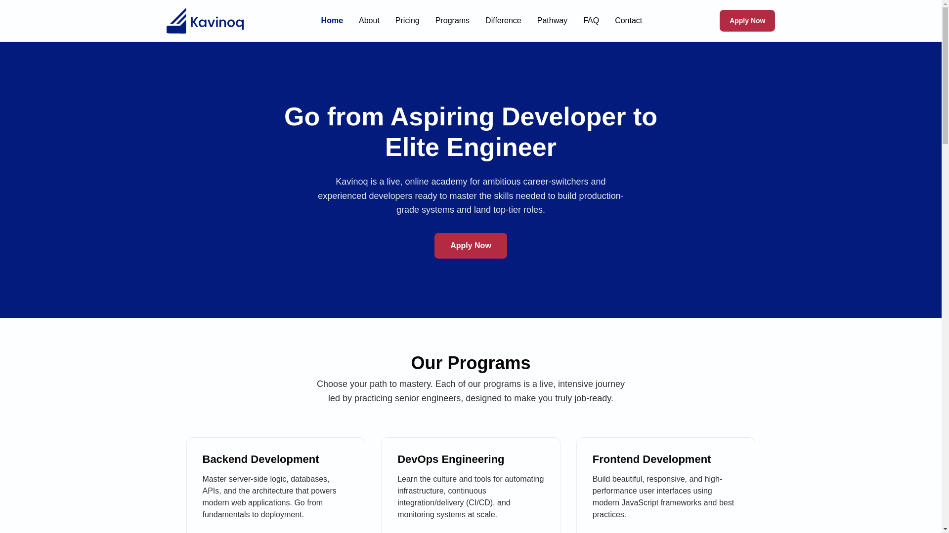 website screenshot of https://kavinoq-website.pages.dev/