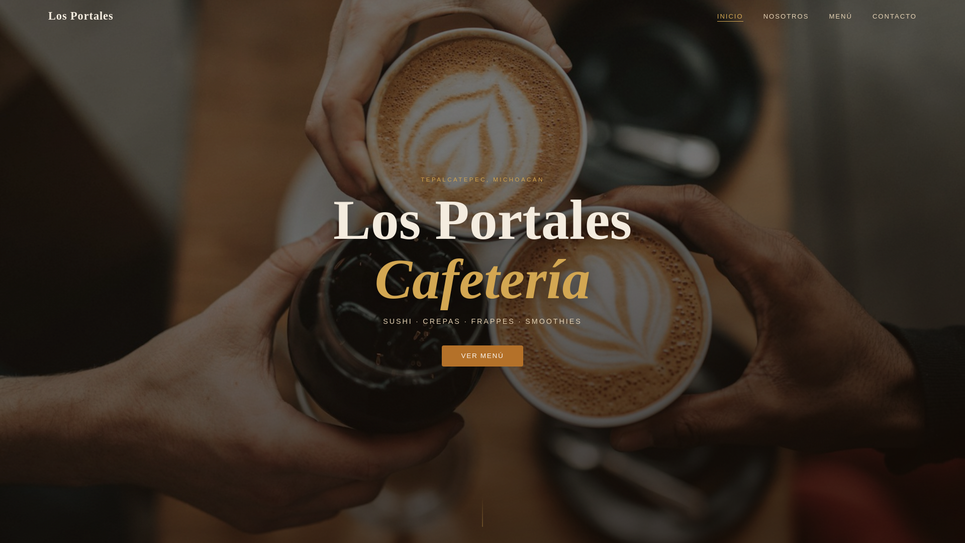 website screenshot of https://cafeterialosportales.pages.dev/