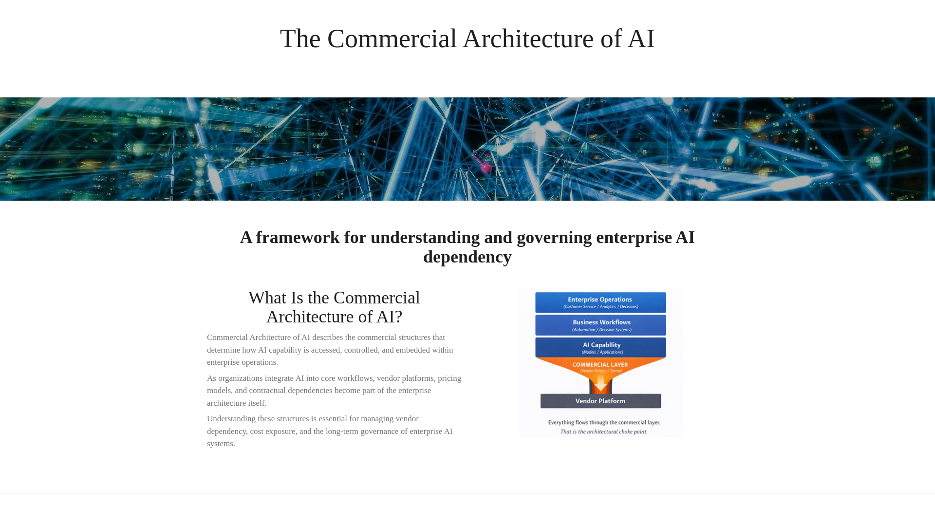 website screenshot of https://commercialarchitecture.io/