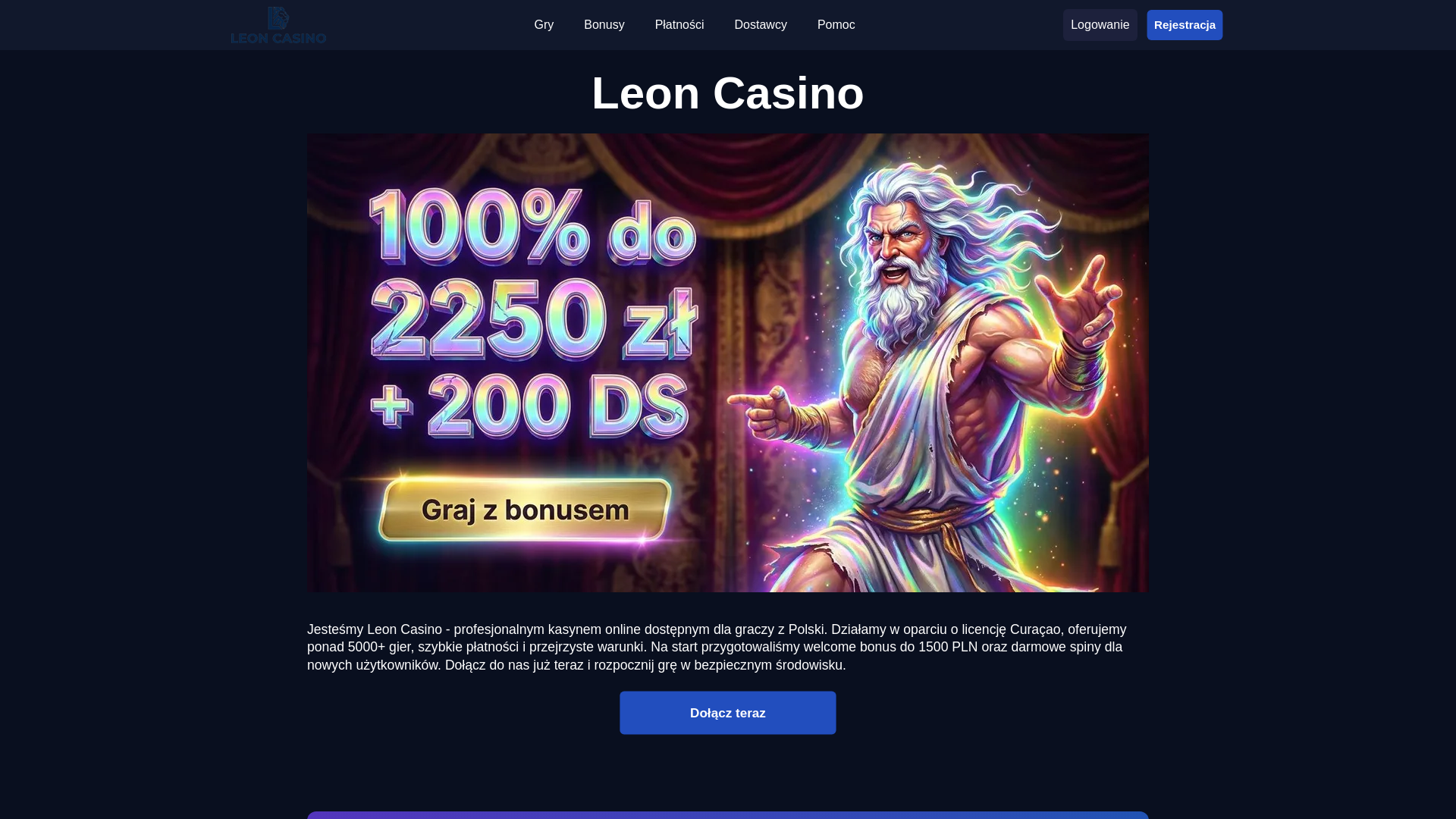 website screenshot of https://leoncasino-net-pl-67927.pages.dev/